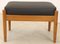 Mid-Century Danish Footstool in Leather and Wood, Image 6
