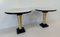 Italienische Art Deco Couchtische aus Pergament, Blattgold & Schwarz Lack, 1980er, 2er Set 4