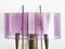 Violette Wandleuchten aus Acrylglas & Messing von Stilux Milano, 1960er, 2er Set 9