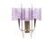 Apliques de pared de latón y vidrio acrílico violeta de Stilux Milano, años 60. Juego de 2, Imagen 8
