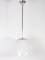 Mid-Century Opaline and Chrome Pendant Light, 1970s, Image 1