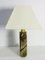 Mid-Century Table Lamp with Green Onyx Stone and White Shade, 1960s, Image 7