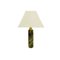 Mid-Century Table Lamp with Green Onyx Stone and White Shade, 1960s, Image 1