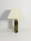Mid-Century Table Lamp with Green Onyx Stone and White Shade, 1960s, Image 9