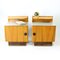 Bedside Tables in Wood and Glass, Former Czechoslovakia, 1950s, Set of 2 10