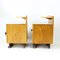 Bedside Tables in Wood and Glass, Former Czechoslovakia, 1950s, Set of 2 3