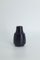 Small Mid-Century Scandinavian Modern Collectible Dark Navy Blue Stoneware Vase by Gunnar Borg for Höganäs Keramik, 1960s 1