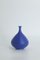 Petit Vase Mid-Century Scandinave en Grès Cobalt par Gunnar Borg pour Höganäs Ceramics, 1960s 1