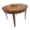 Round Side Table with Bronze Edges and Inlay 5