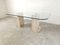 Vintage Travertine Dining Table in the style of Carlo Scarpa, 1970s 1