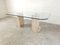 Vintage Travertine Dining Table in the style of Carlo Scarpa, 1970s, Image 1