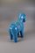 Figura de caballo azul grande de Aldo Londi para Bitossi, años 60, Imagen 6