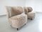 Lounge Chairs in Sheepskin by Carl-Johan Boman for Oy Boman AB, Finland, 1940s, Set of 2 3