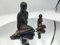 Figurines de Sirène Art Déco en Zinc, Set de 2 2