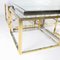 Large Chromed and Gilded Metal Coffee Table, 1970s 7