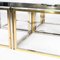 Large Chromed and Gilded Metal Coffee Table, 1970s 3