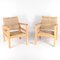 Braided Sea Grass and Wood Lounge Chairs, Set of 2 1