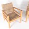 Braided Sea Grass and Wood Lounge Chairs, Set of 2 3