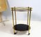 Italian Bar Cart in Faux Bamboo, Brass and Glass, 1960s 1