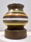 Postmoderne Braune Emaillierte Steingut Vase von Bitossi, 1970er 1