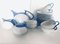 Tac Tea Service in Blue/White by Walter Gropius for Rosenthal, 1980, Set of 23 2