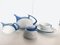 Tac Tea Service in Blue/White by Walter Gropius for Rosenthal, 1980, Set of 23 3