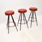 Tabourets de Bar Vintage en Acier, 1950s, Set de 3 2