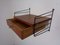 Swedish Teak and Metal Shelf with Drawer by Kajsa and Nils Nisse Strinning for String, 1950s 5