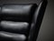 Italian Black Leather Swivel Wing Chair with Footstool from G-Plan, England, 1960s, Set of 2, Image 11
