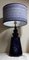 Large Vintage German Table Lamp with Blue Ceramic Foot, 1970s, Image 3