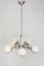 Lámpara de araña Art Déco de latón niquelado, años 20, Imagen 6
