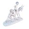 Children with Donkey Figurine in Porcelain from Lladro, Spain, 1960s 1