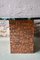 Mesa de centro brutalista vintage de mármol con base de cobre, Imagen 7