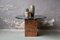 Mesa de centro brutalista vintage de mármol con base de cobre, Imagen 4