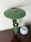 Italian Wall Lamp in Green Aluminum and Opaline Glass, 1950s 6