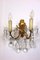 Lampade da parete in ottone e cristallo di Palwa, anni '60, set di 2, Immagine 1