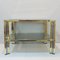 Vintage Chromed Metal and Brass Coffee Table, 1970s, Image 3
