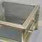 Vintage Chromed Metal and Brass Coffee Table, 1970s 2