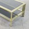 Vintage Chromed Metal and Gilded Brass Hollywood Regency Coffee Table, 1970s 2