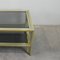 Vintage Chromed Metal and Gilded Brass Hollywood Regency Coffee Table, 1970s 4