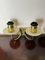 Brass and Colored Aluminum Wall Lamps, Italy, 1950s, Set of 2 3
