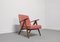 Mid-Century Model B 310 Var Easy Chair in Coral Velvet, 1960s, Image 11