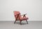 Mid-Century Model B 310 Var Easy Chair in Coral Velvet, 1960s, Image 1