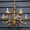 Italian Gilt Tole Chandelier with Acanthus Leaves, 2010s 4