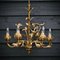 Italian Gilt Tole Chandelier with Acanthus Leaves, 2010s, Image 2