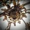 Italian Gilt Tole Chandelier with Acanthus Leaves, 2010s 8