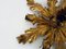 6-light Gilded Foliage Ceiling Lamp by Li Puma Firenze, Italy, 1960s 7