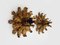Applique in foglie dorate attribuite a Li Puma Firenze, Italia, anni '60, set di 2, Immagine 3