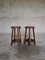 Swedish Workshop Stools in Pine and Leather, 1930s, Set of 2 1