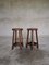 Swedish Workshop Stools in Pine and Leather, 1930s, Set of 2, Image 1